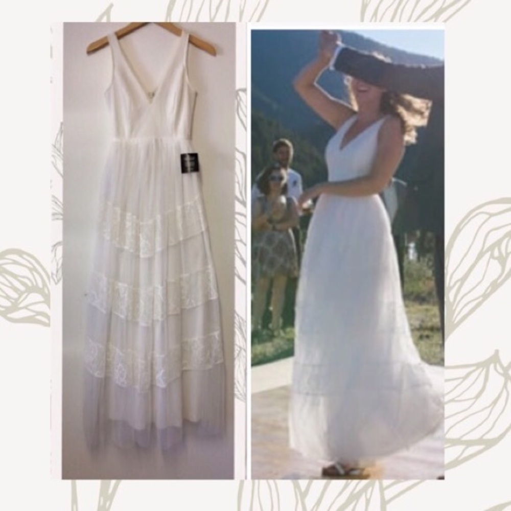 Lulus Stylish Storyteller White Lace Maxi Dress